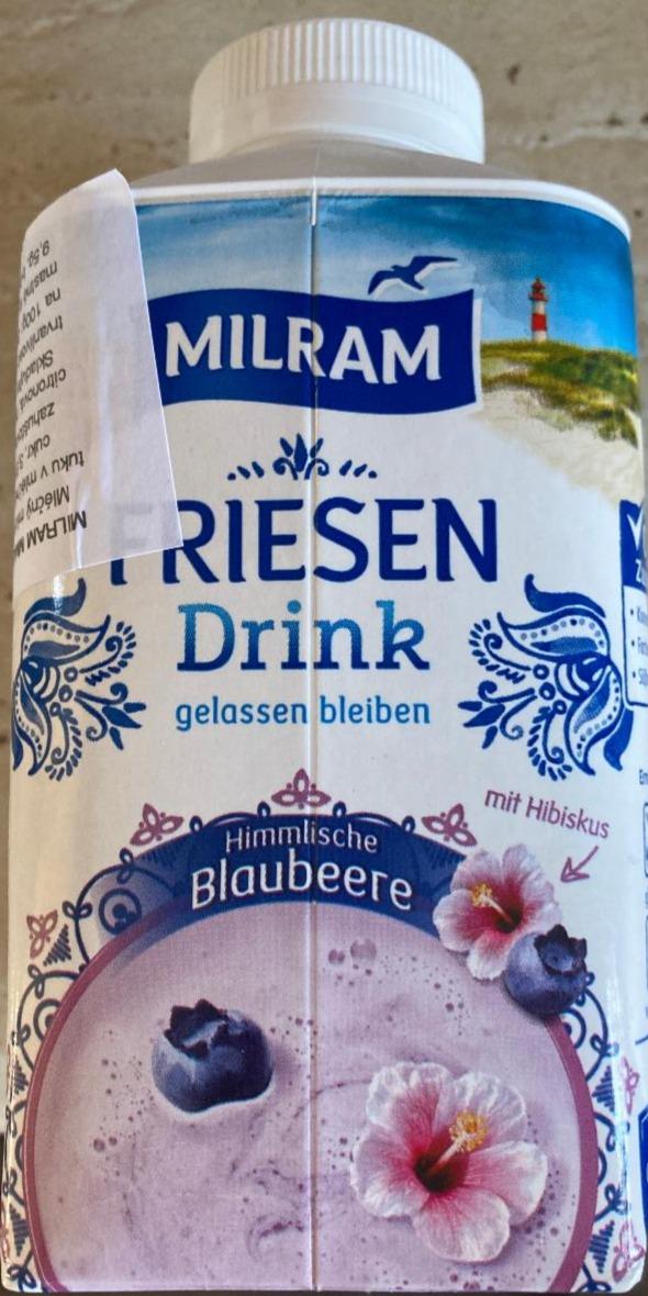 Fotografie - Mléčný nápoj s borůvkami a ibiškem Milram