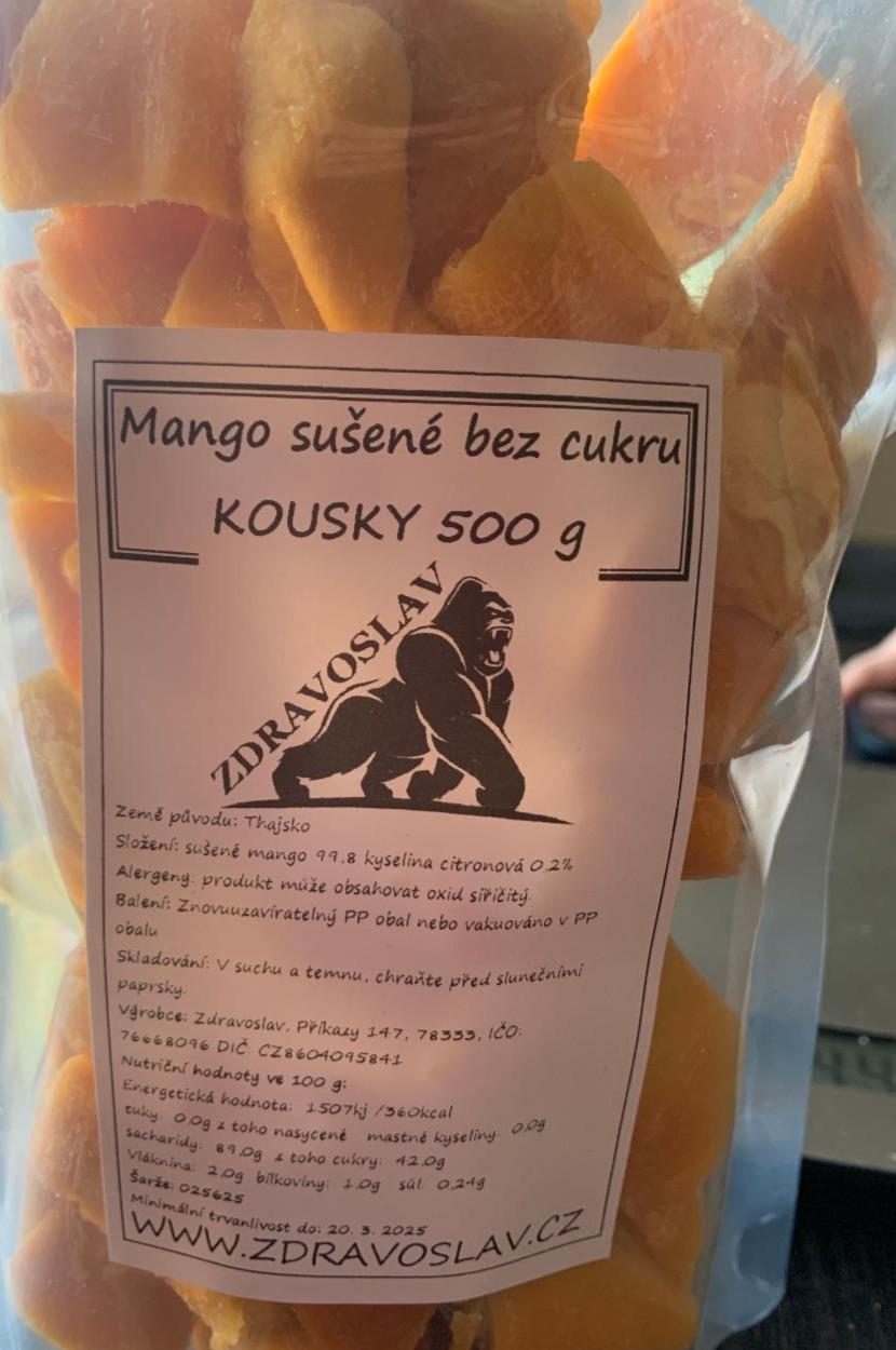 Fotografie - Mango sušené bez cukru kousky Zdravoslav