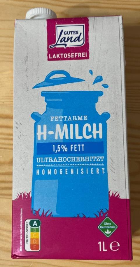 Fotografie - Fettarme H-Milch 1,5% Fett laktosefrei Gutes Land