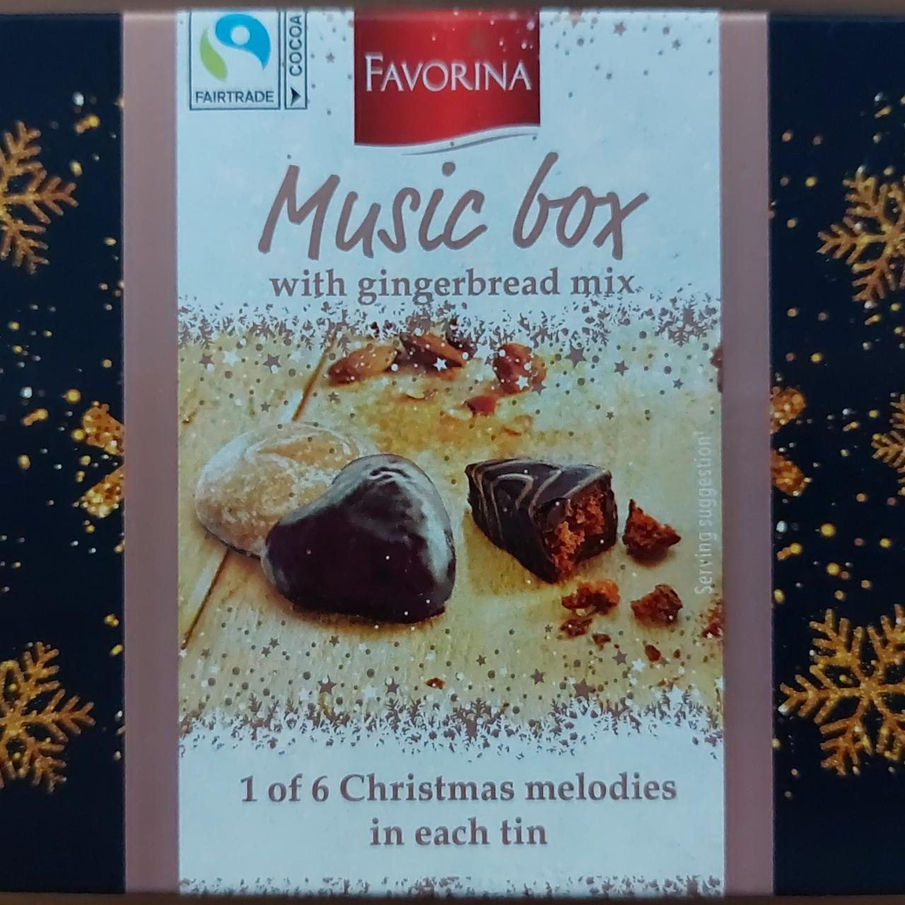 Fotografie - Music box: Hrací skříňka se směsí perníčků Favorina