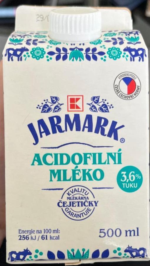 Fotografie - Acidofilní mléko 3,6% tuku K-Jarmark