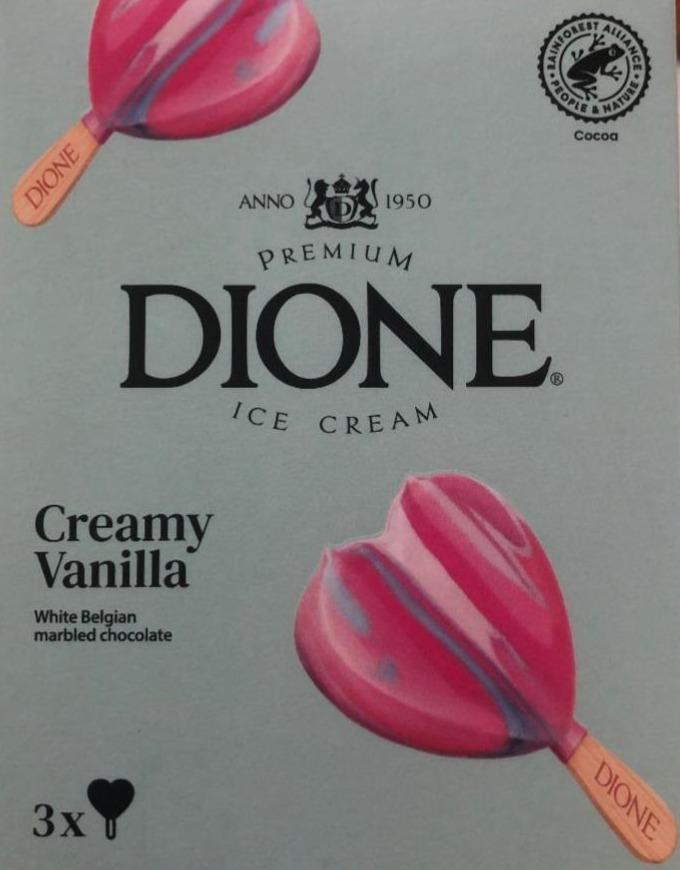 Fotografie - Creamy Vanilla White Belgian marbled chocolate Premium Dione Ice Cream