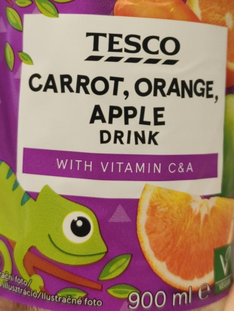 Fotografie - Carrot, orange, apple drink Tesco