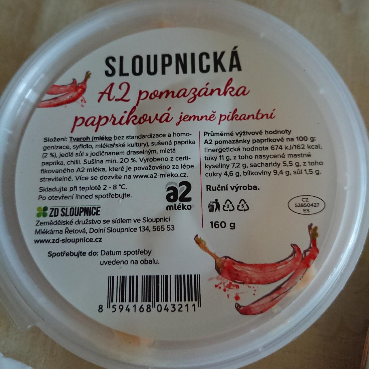 Fotografie - Sloupnická A2 pomazánka papriková jemně pikantní