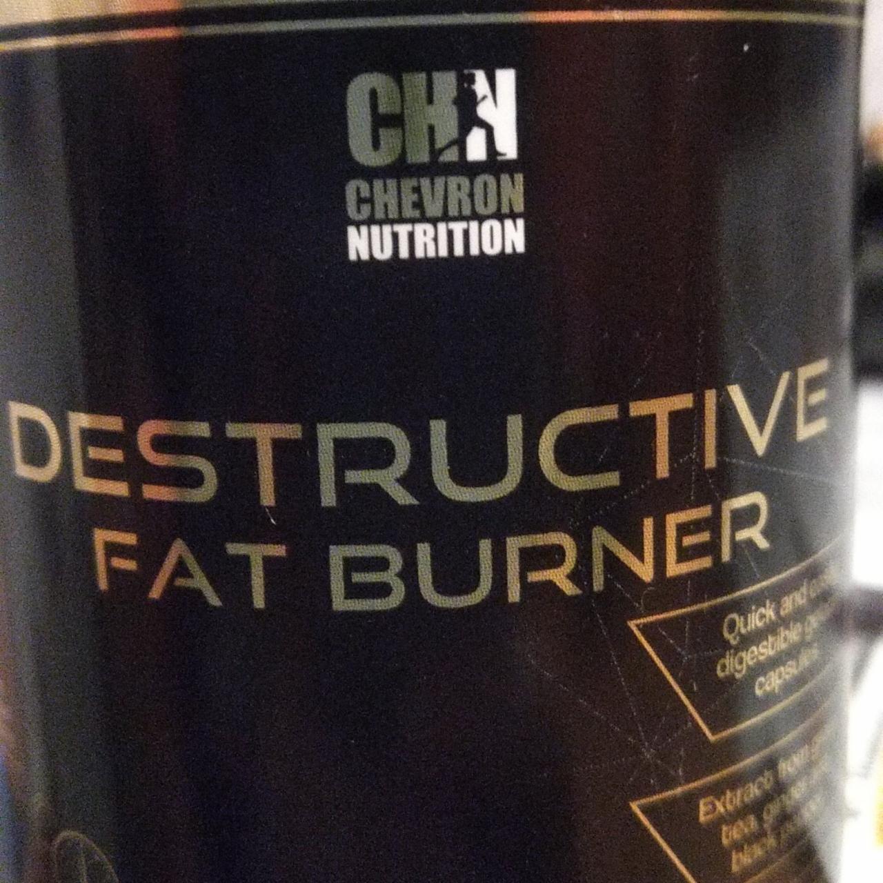 Fotografie - Destructive Fat Burner Chevron Nutrition
