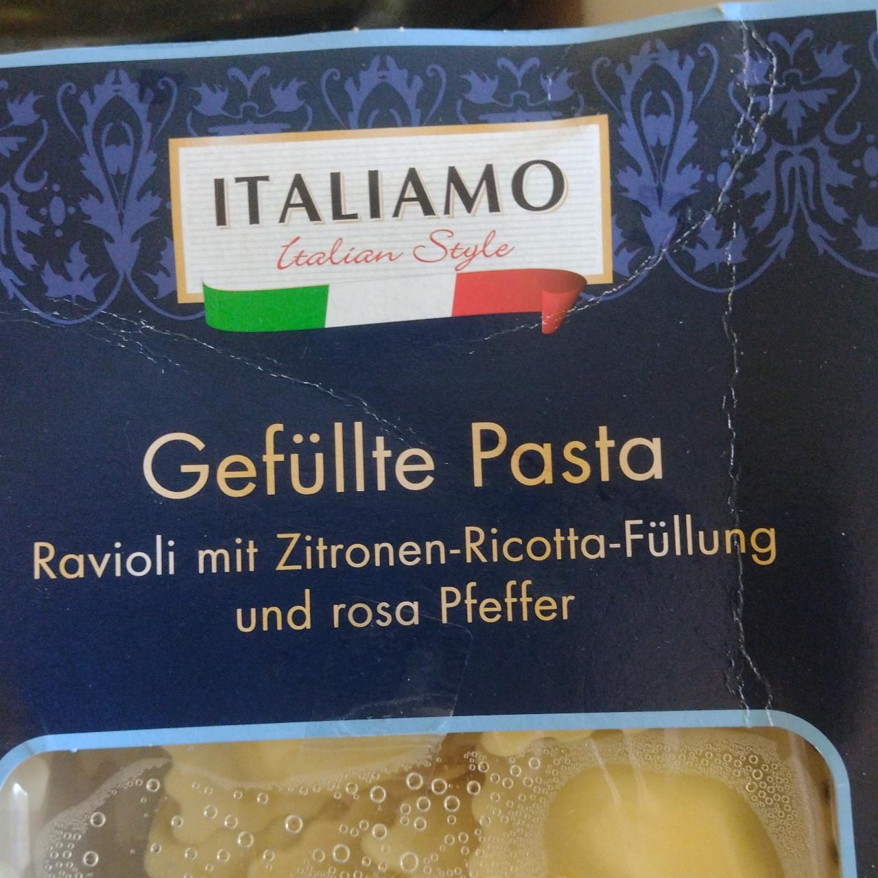 Fotografie - Gefüllte Pasta Ravioli mit Zitronen-Ricotta-Füllung und rosa Pfeffer Italiamo