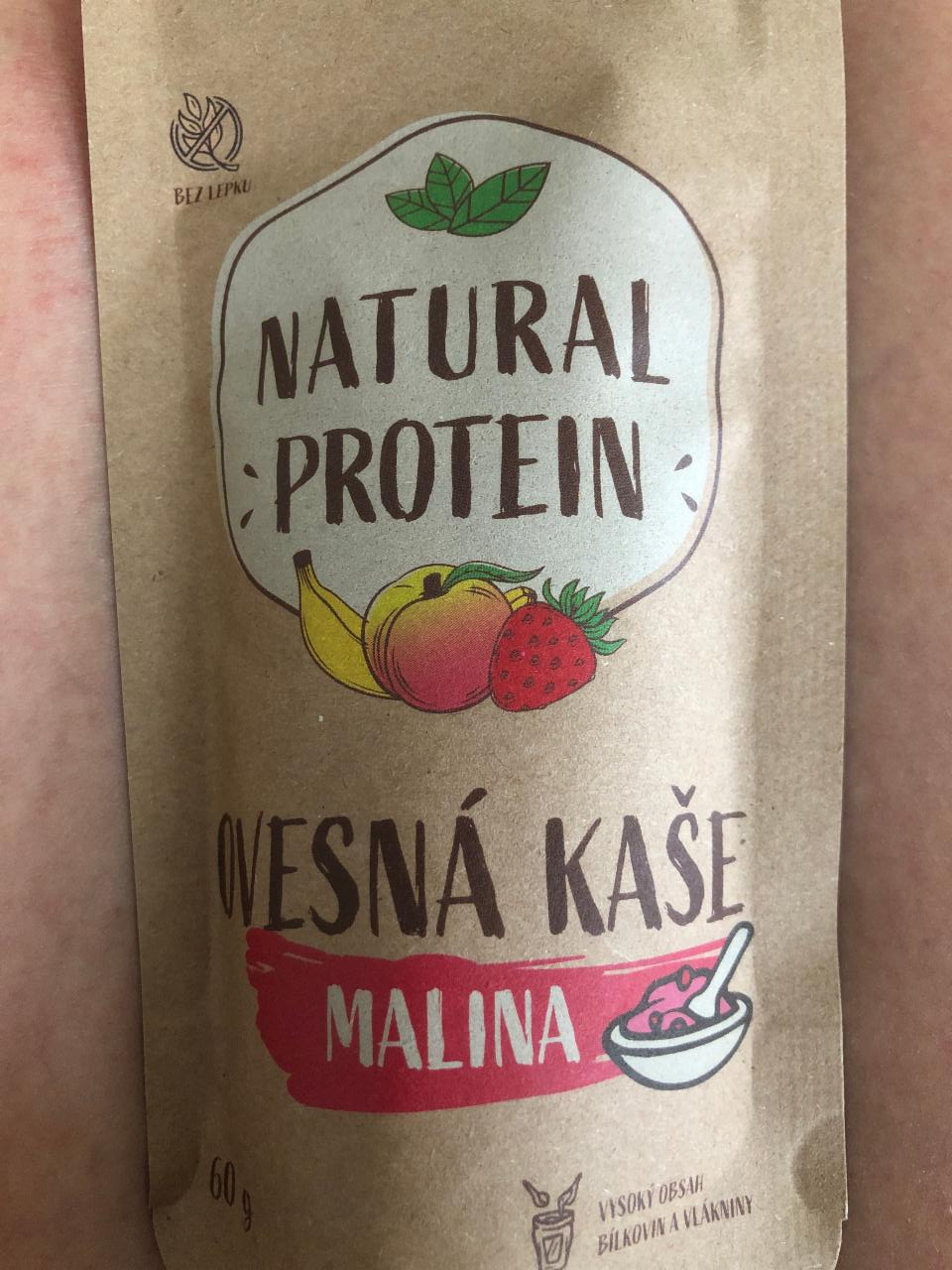 Fotografie - Ovesná kaše Malina Natural protein
