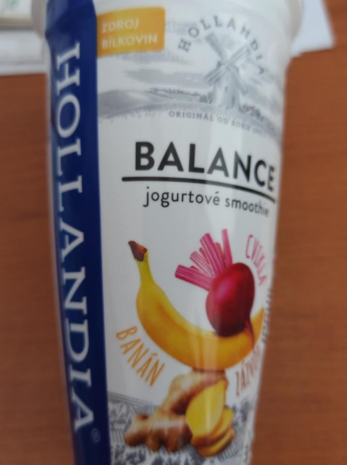 Fotografie - Balance jogurtové smoothie s banány, červenou řepou a zázvorem Hollandia