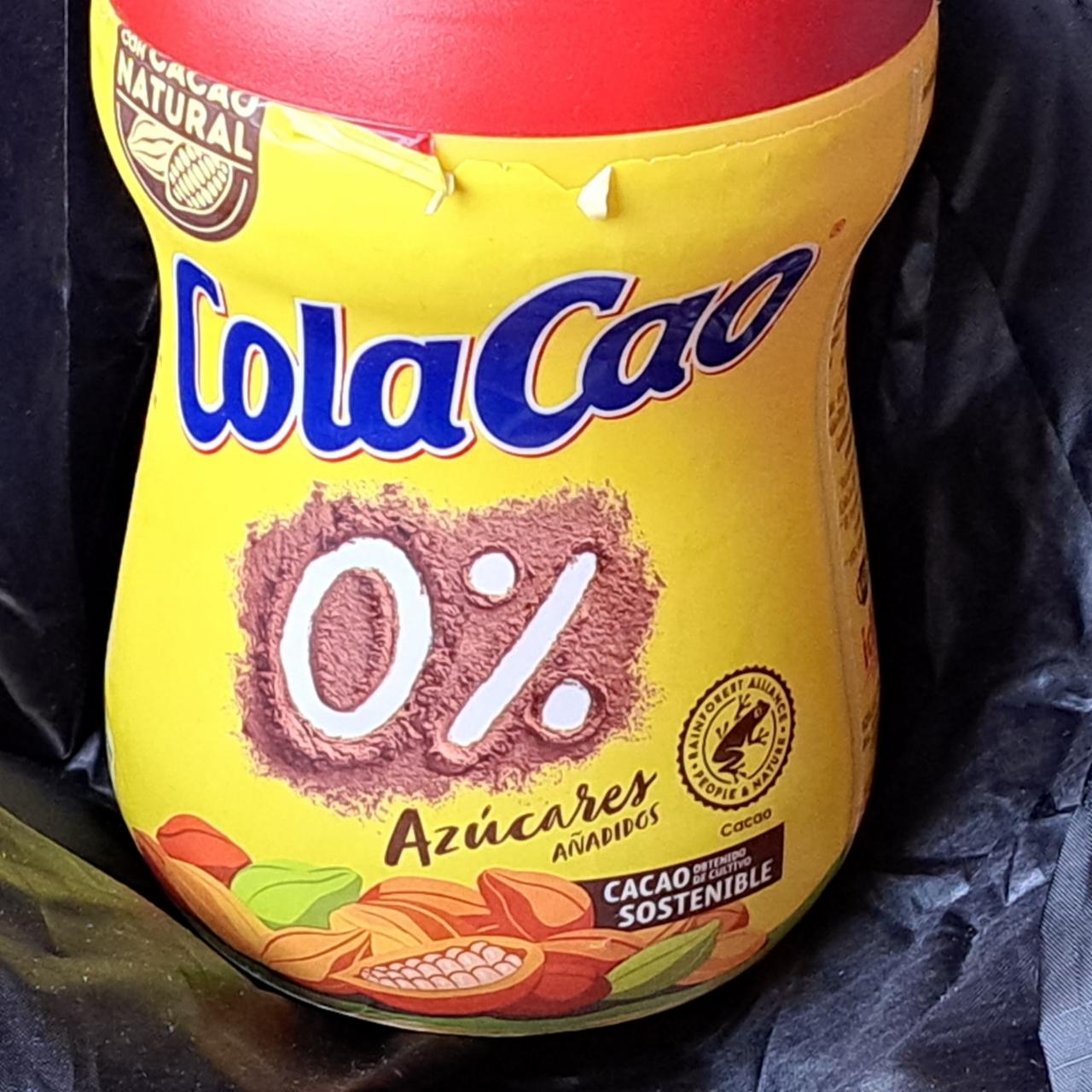 Fotografie - ColaCao 0% (hotový nápoj) Azúcares