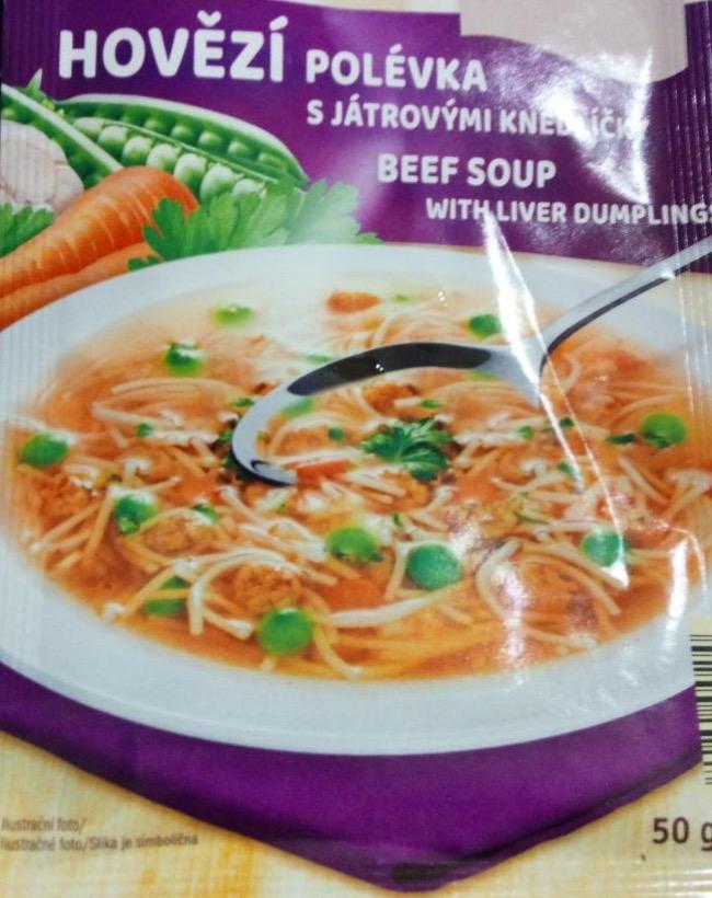 Fotografie - Kania Hovězí polévka s játrovými knedlíčky