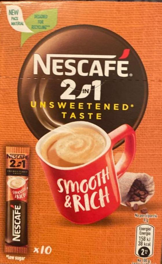 Fotografie - 2 in 1 unsweetened taste smooth & rich Nescafé