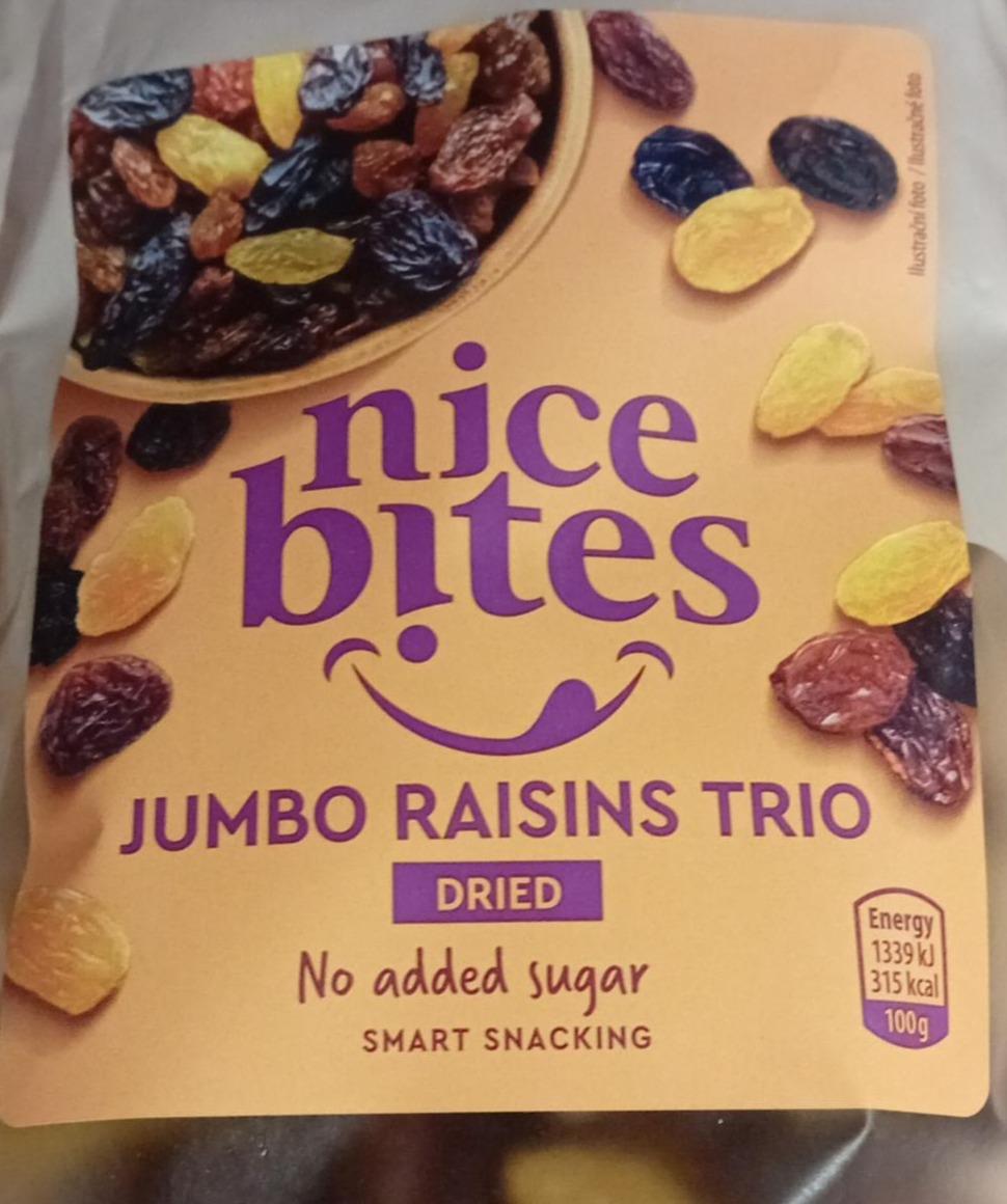 Fotografie - Jumbo raisins trio dried Nice Bites
