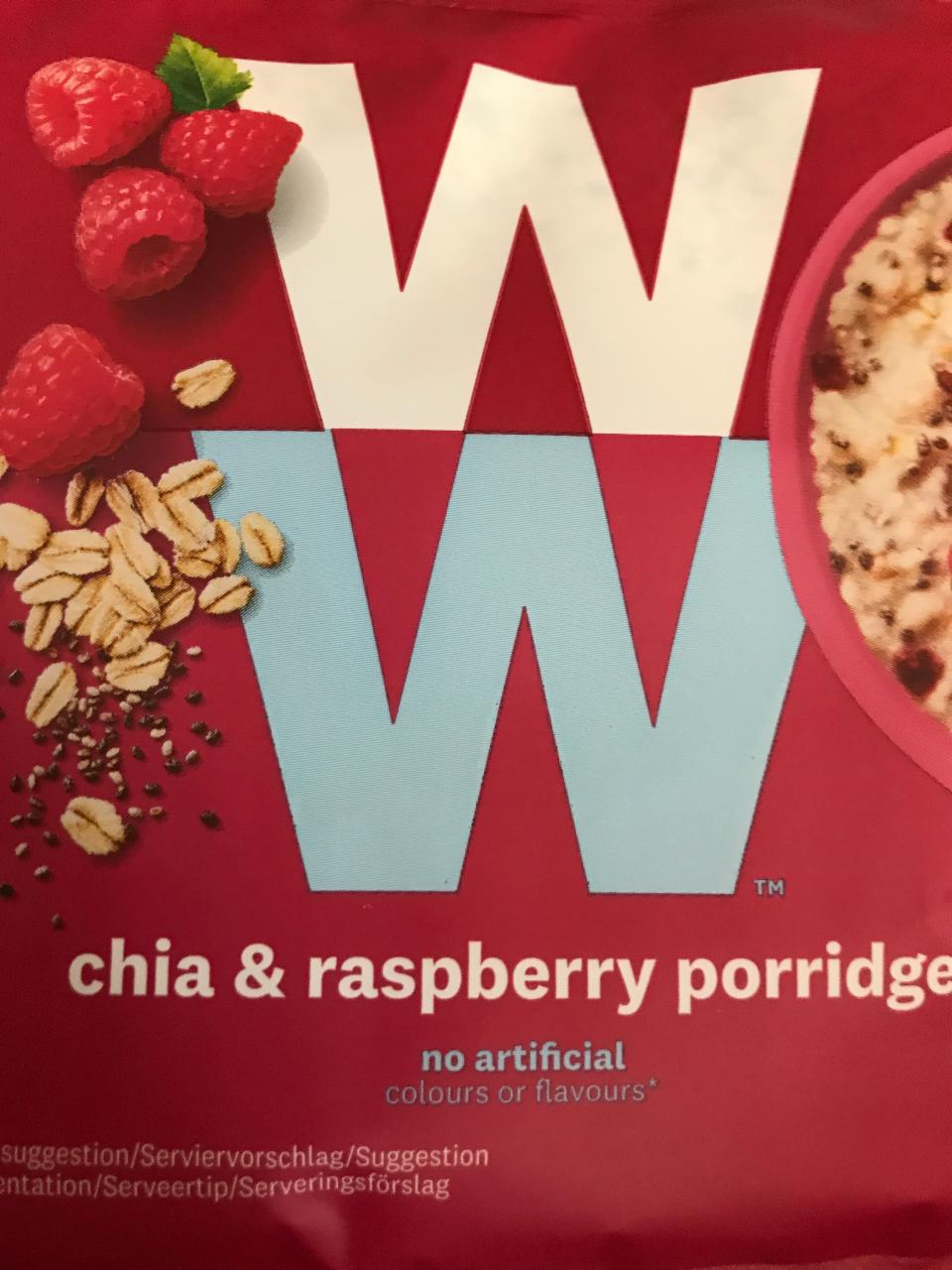 Fotografie - Weight Watchers Chia & Raspberry Porridge