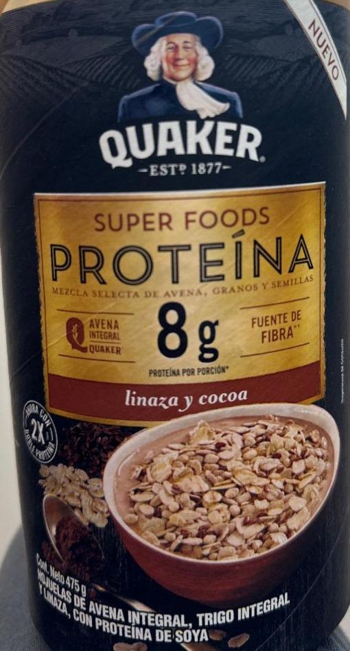 Fotografie - Super foods proteína linaza y cocoa Quaker
