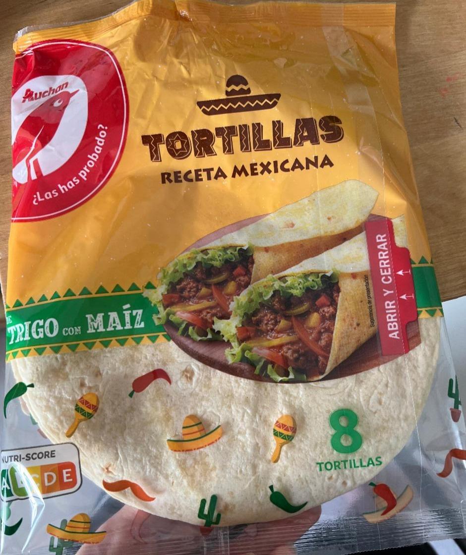 Fotografie - 8 Tortillas receta mexicana de trigo con maíz Auchan