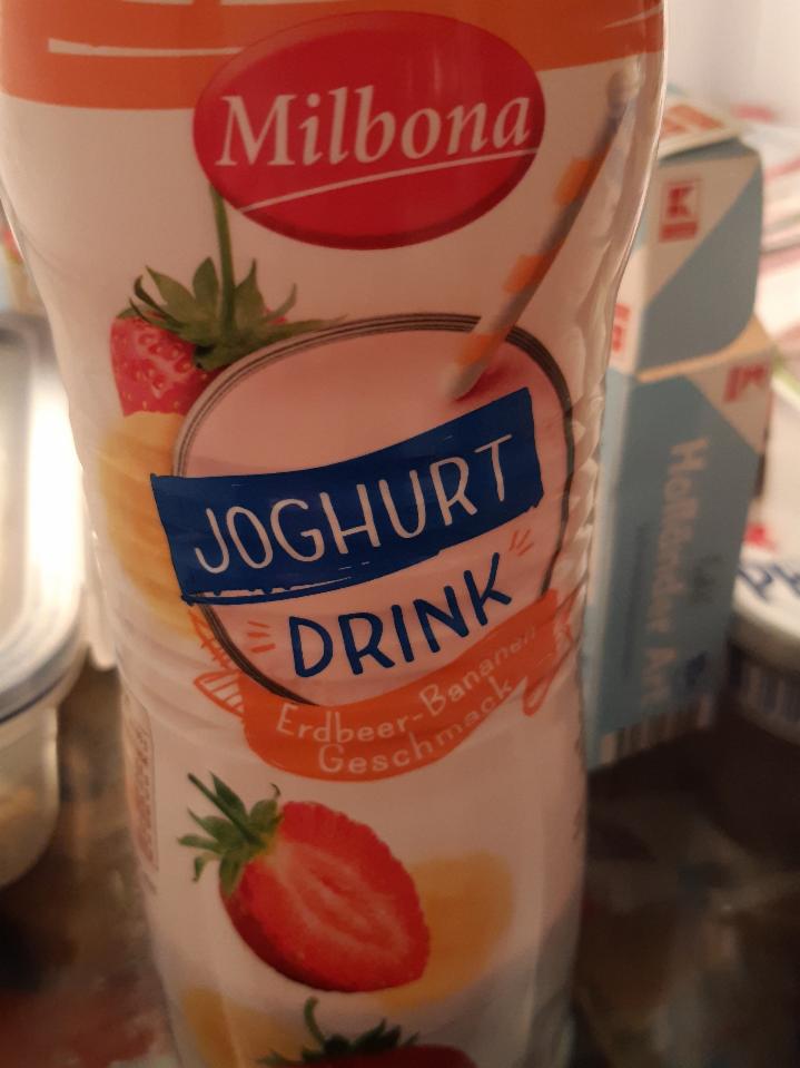 Fotografie - joghurt drink Erdbeer-Bananen Milbona