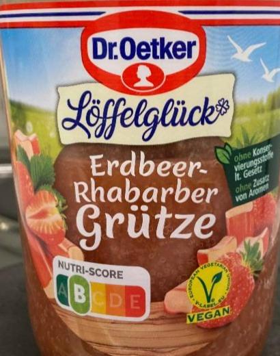 Fotografie - Erdbeer-Rhabarber Grutze Dr.Oetker