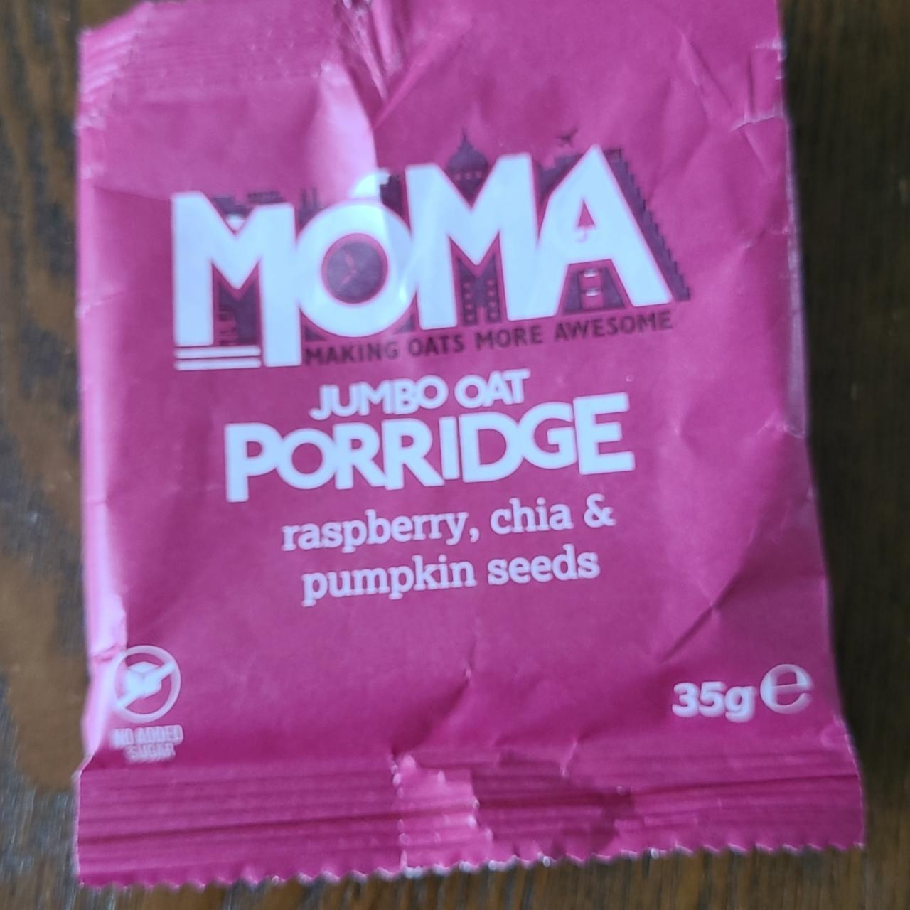 Fotografie - Jumbo oat Porridge raspberry, chia & pumpkin seeds Moma