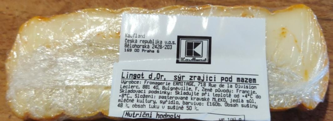 Fotografie - Lingot d'Or zrající sýr Kaufland