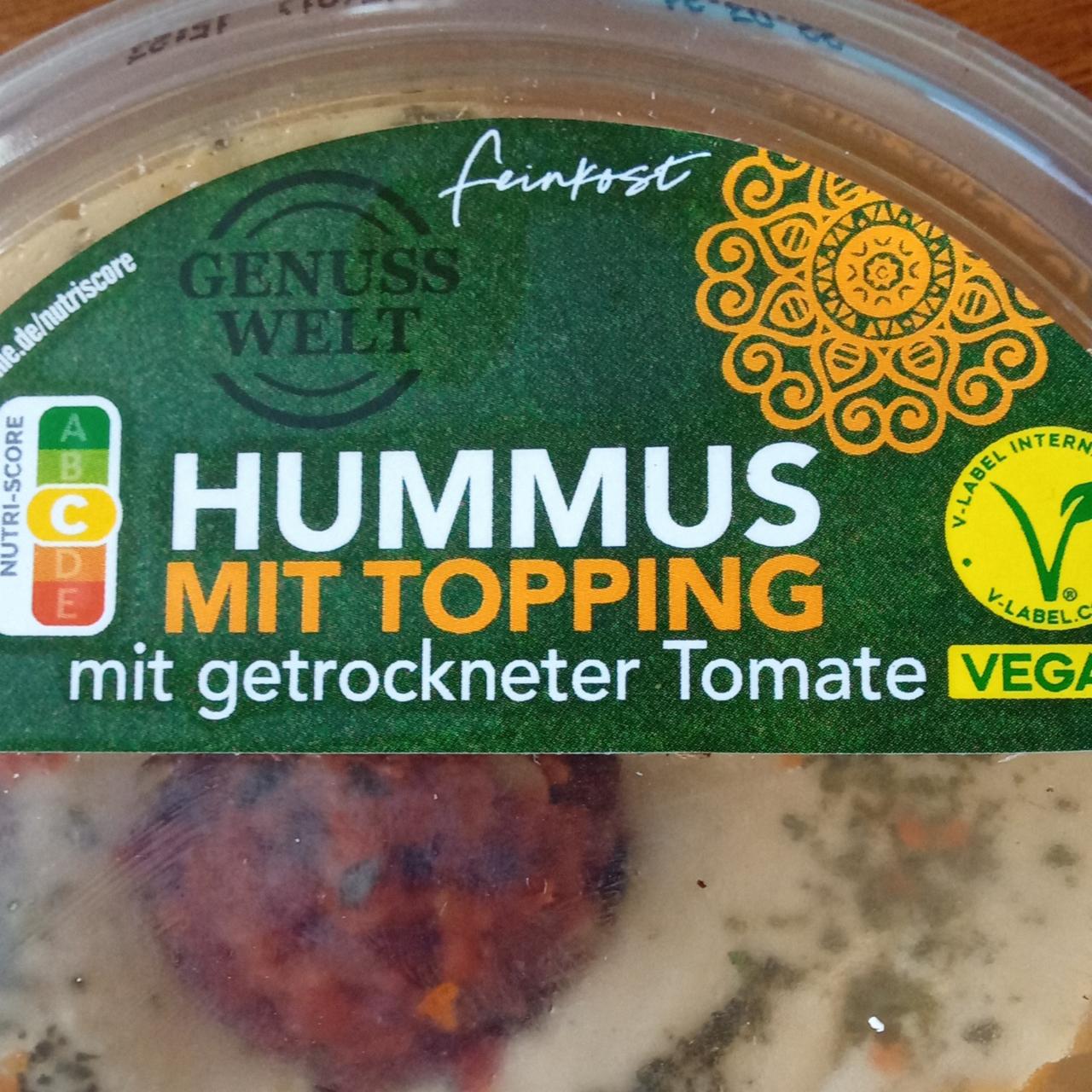Fotografie - Hummus mit topping mit getrockneter Tomate Genuss Welt