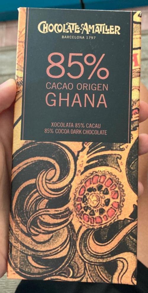 Fotografie - 85% cacao origen Ghana Chocolate Amatller