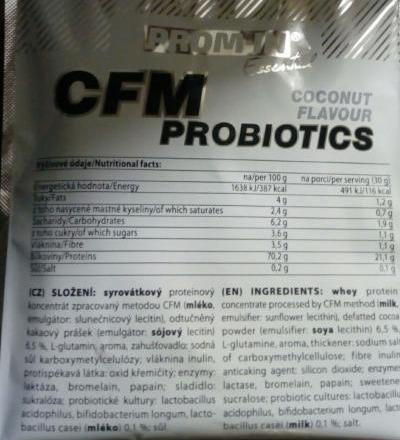 Fotografie - CFM Probiotics čokoláda Prom-in