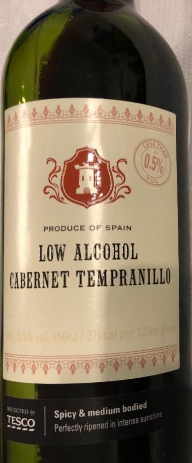 Fotografie - Low alcohol cabernet tempranillo víno červené