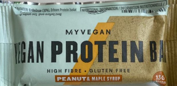 Fotografie - Vegan protein bar peanut&maple syrup