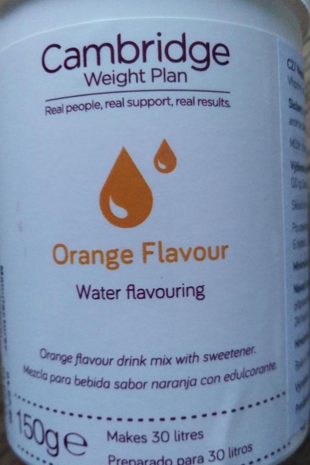 Fotografie - Orange flavour water flavouring Cambridge Weight Plan