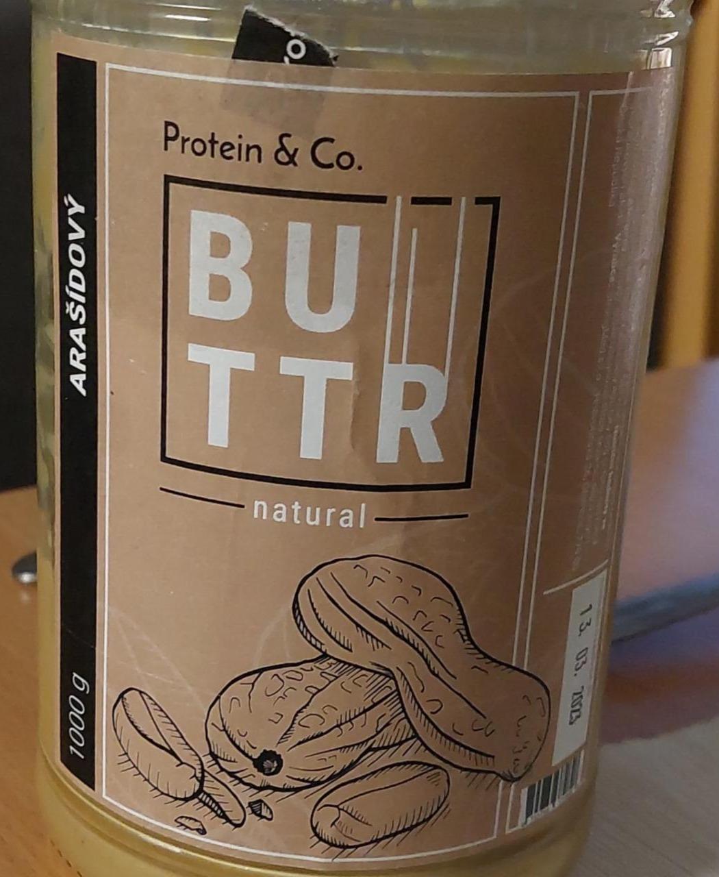 Fotografie - Buttr natural arašídový Protein & Co.