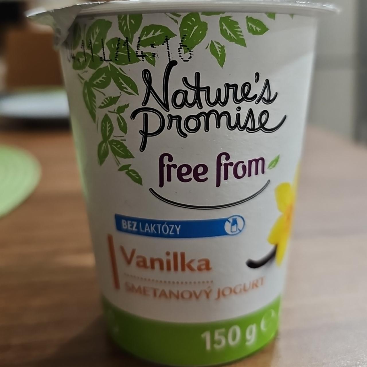 Fotografie - free from Bez laktózy, Smetanový jogurt Vanilka Nature's Promise
