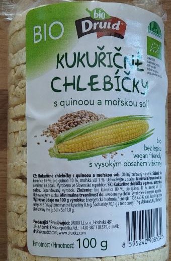 Fotografie - Bio kukuřičné chlebíčky s quinoou a mořskou solí Druid