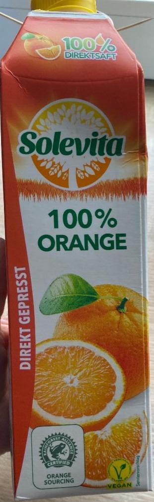 Fotografie - 100% Orange direkt gepresst Solevita
