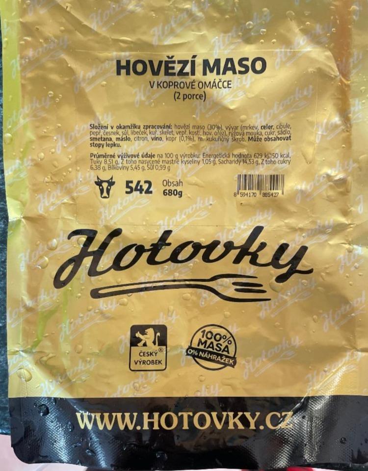 Fotografie - Hovězí maso v koprové omáčce Hotovky.cz