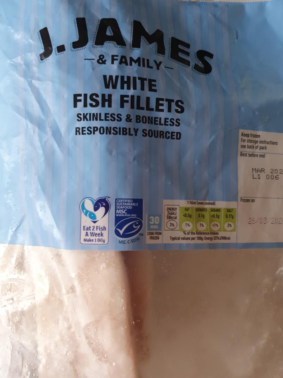 Fotografie - White fish fillets J.James & Family