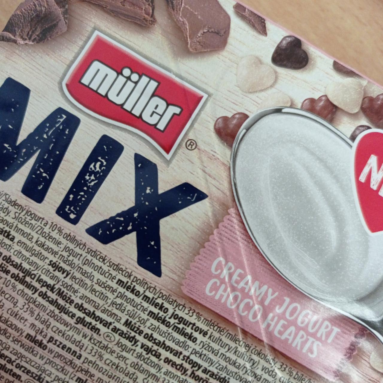 Fotografie - Mix Creamy Jogurt Choco Hearts Müller