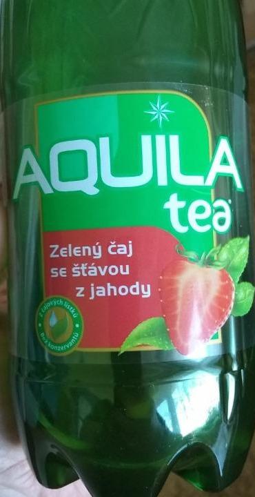 Fotografie - Aquila Tea zelený čaj se šťávou z jahody