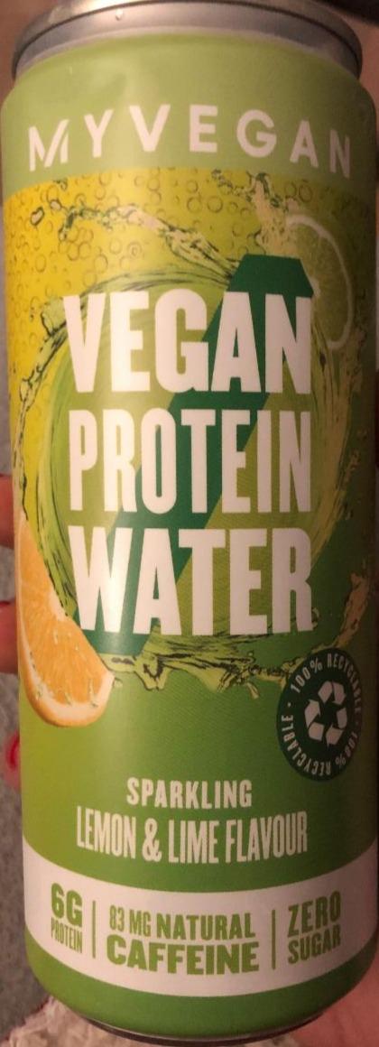 Fotografie - Vegan Protein Water Sparkling Lemon & Lime MyVegan