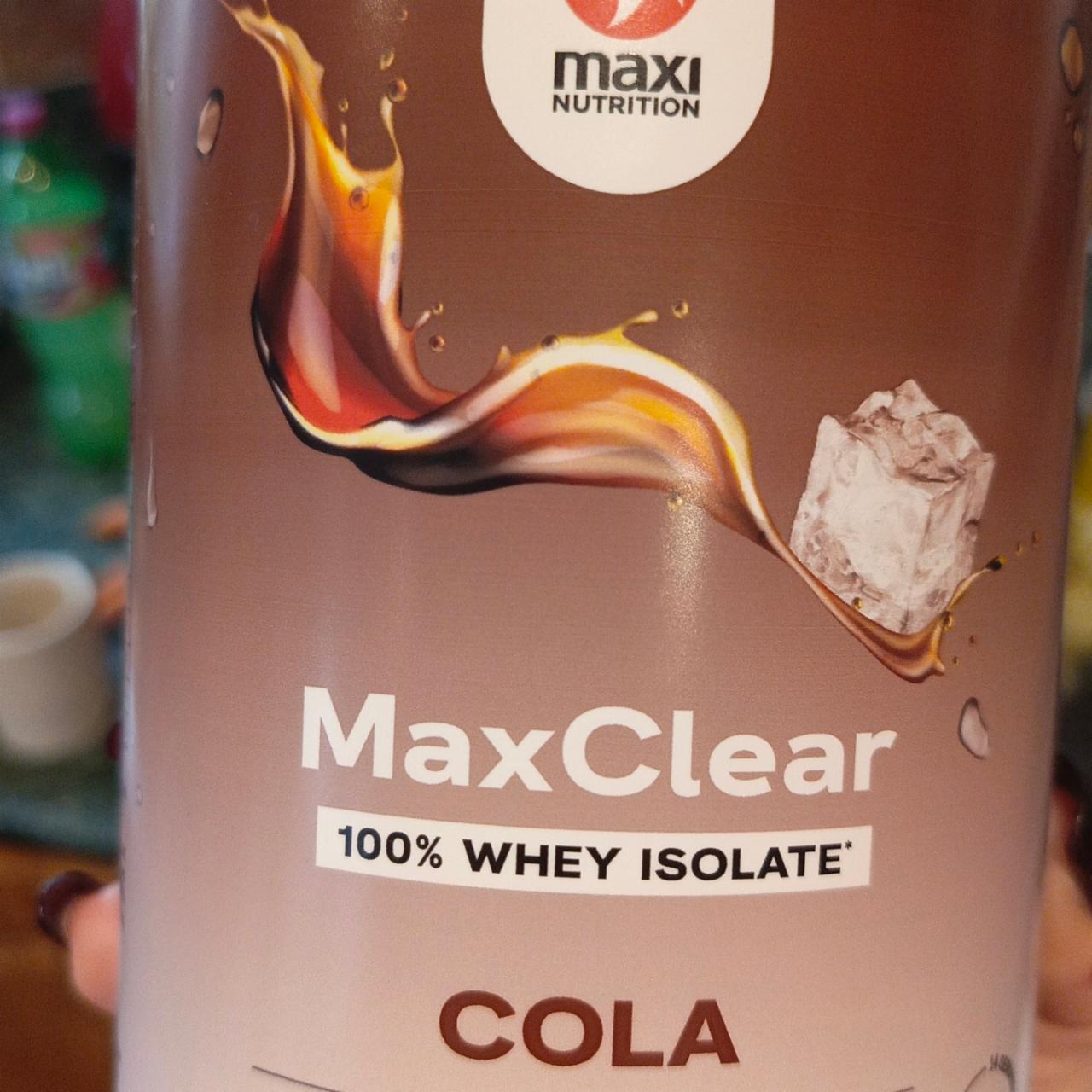 Fotografie - MaxClear 100% Whey Isolate Cola MaxiNutrition