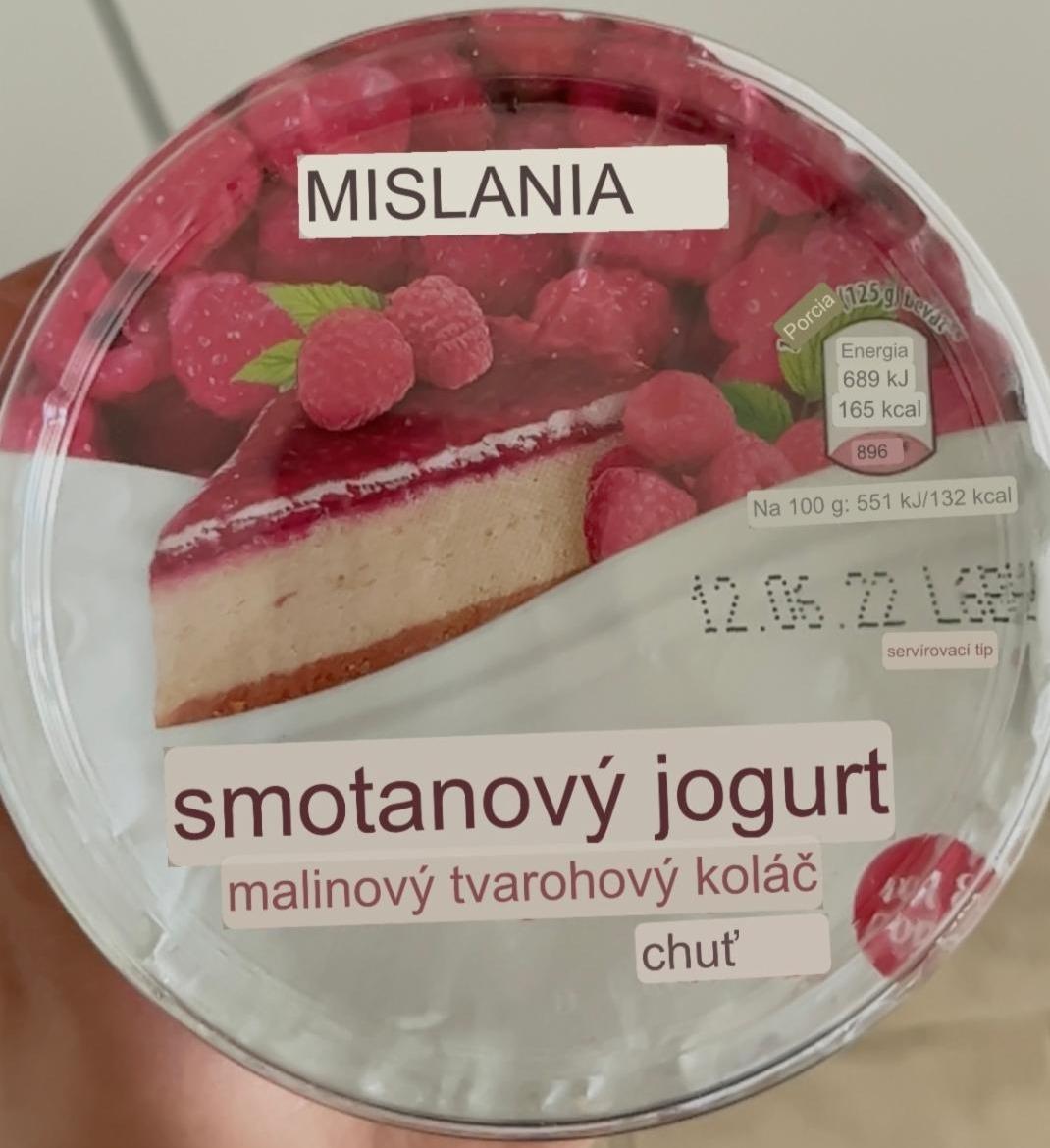 Fotografie - Smotanový jogurt chuť malinový tvarohový koláč Mislania