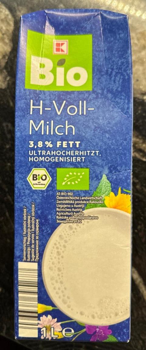 Fotografie - H-VollMilch 3,8% Fett K-Bio