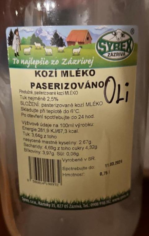 Fotografie - Kozí mléko pasterizováno Syrex Zázrivá