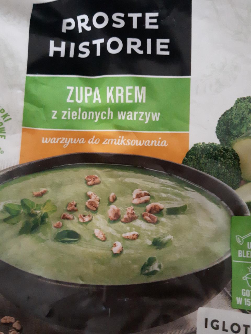 Fotografie - Zupa krem z zielonych warzyw Proste Historie