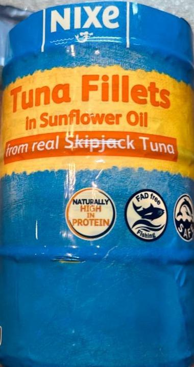 Fotografie - Tuna fillets in sunflower oil from real skipjack tuna Nixe