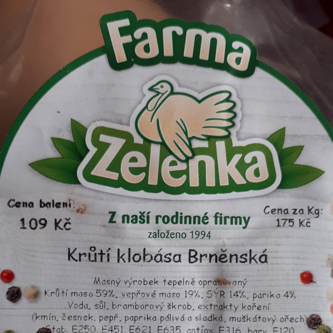 Fotografie - Krůtí klobása Brněnská Farma Zelenka