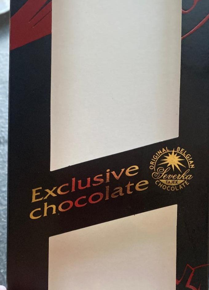 Fotografie - Exclusive Chocolate Mléčná čokoláda s pekanovými ořechy, pistáciemi a borůvkami Severka