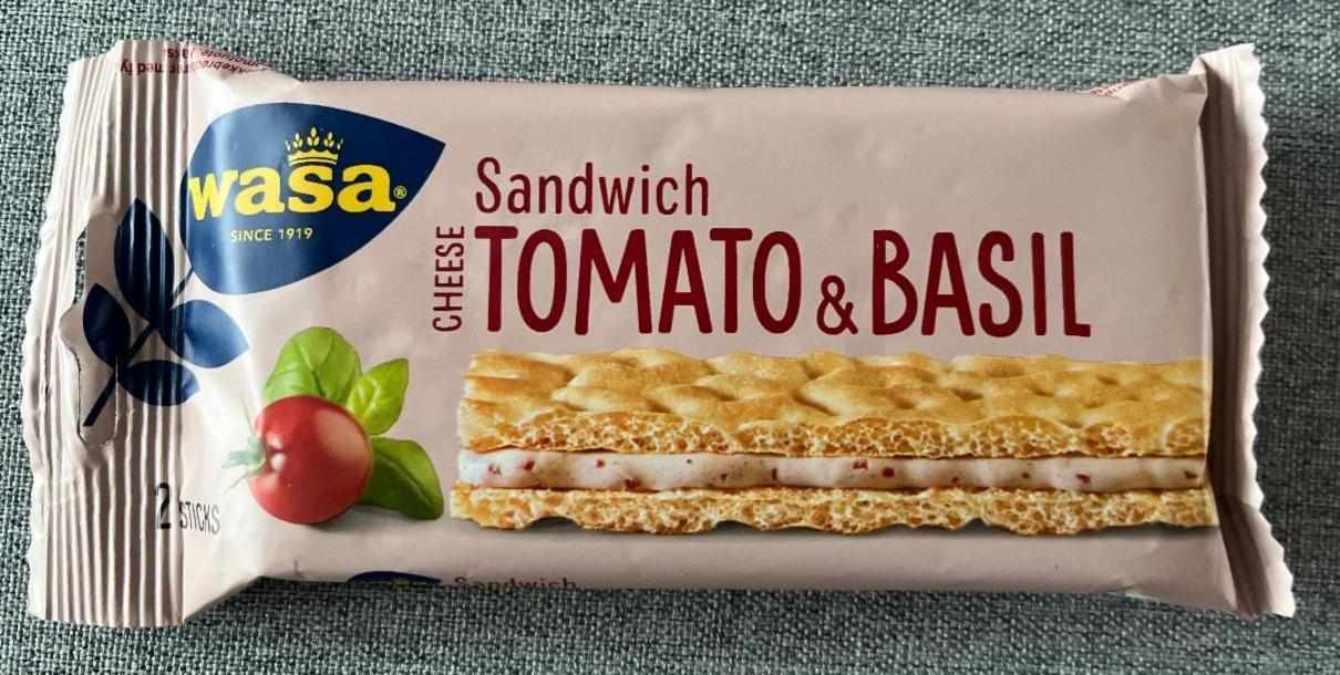Fotografie - Sandwich Cheese Tomato & Basil Wasa