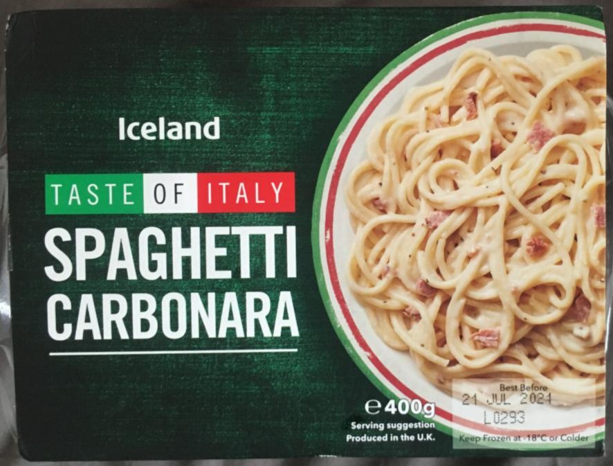 Fotografie - Taste of Italy Spaghetti Carbonara Iceland