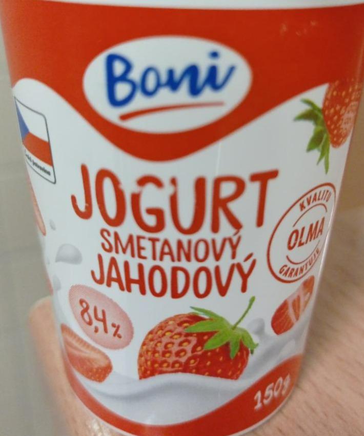 Fotografie - Boni jogurt smetanový jahodový