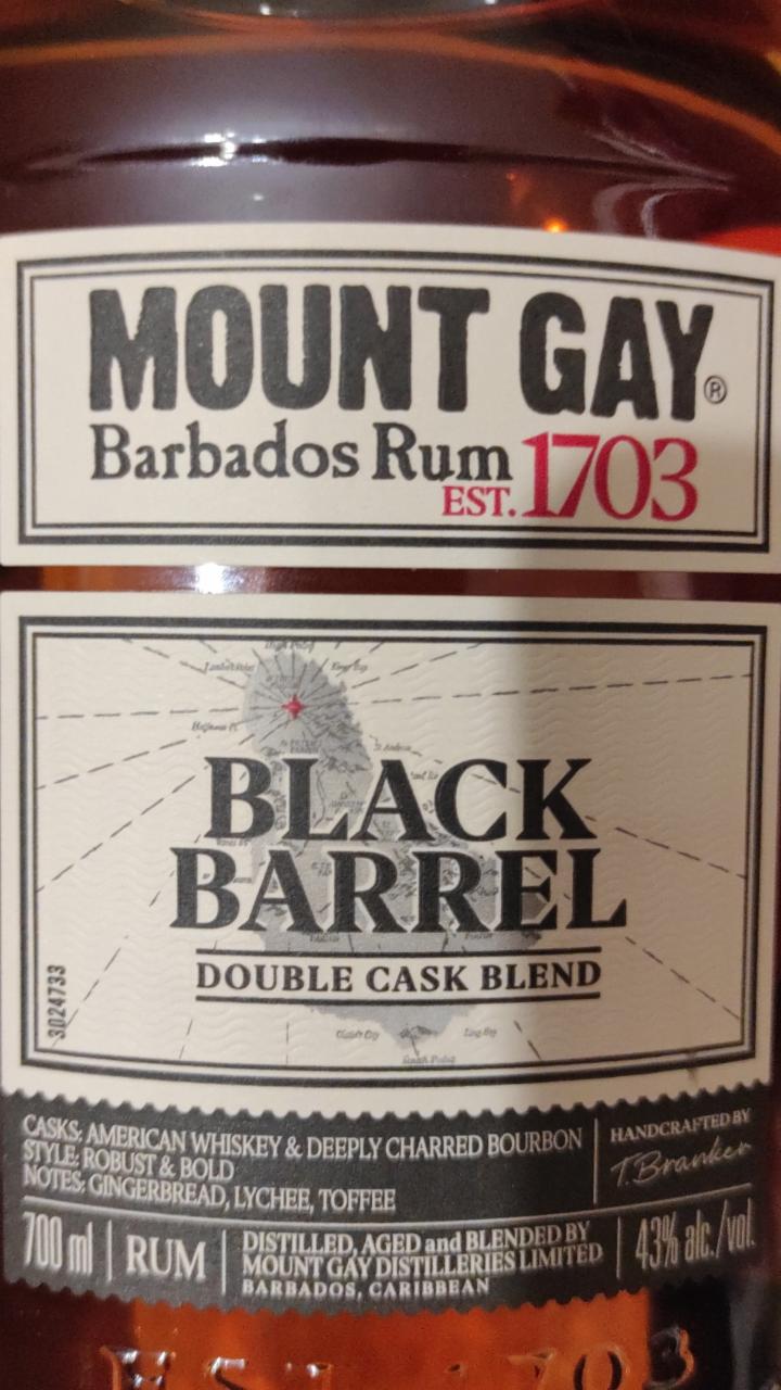 Fotografie - Mount Gay Black Barrel Double Cask Blend 43%